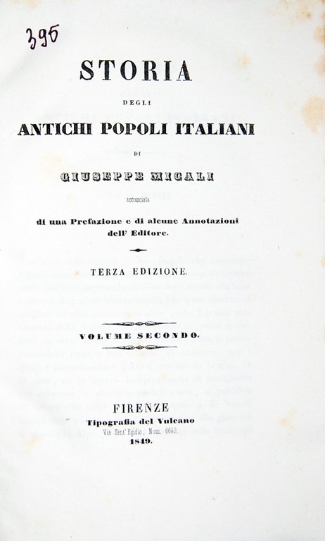 Storia degli antichi popoli italiani di Giuseppe Micali accresciuta di …