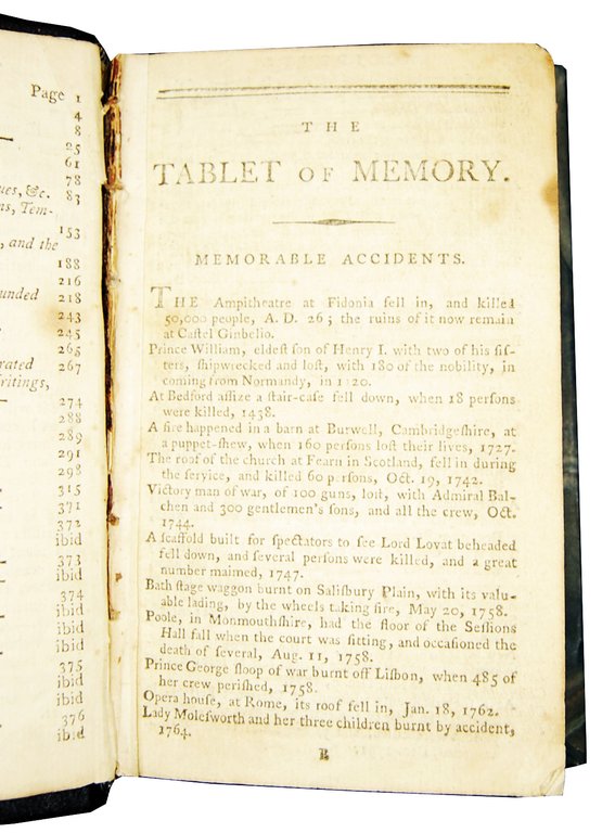 The tablet of memory: shewing [!] every memorable event in …