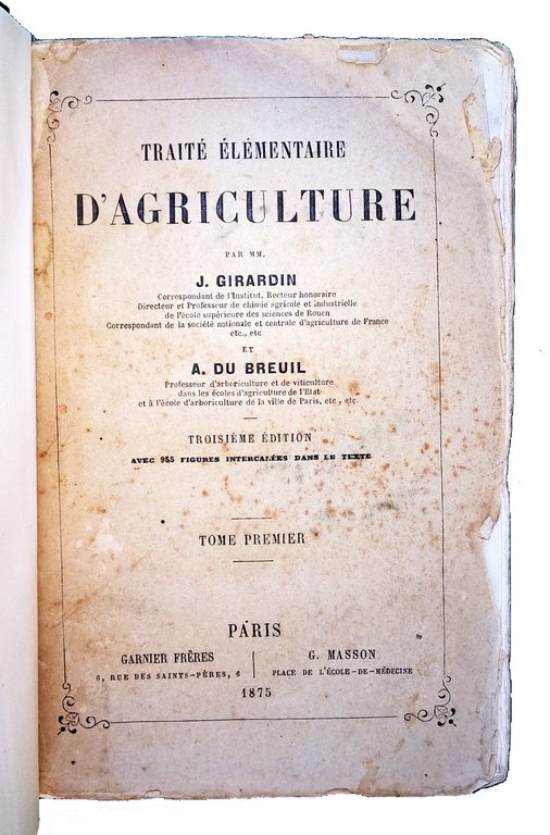 Traite elementaire d'agriculture par MM. J. Girardin […] et A. …