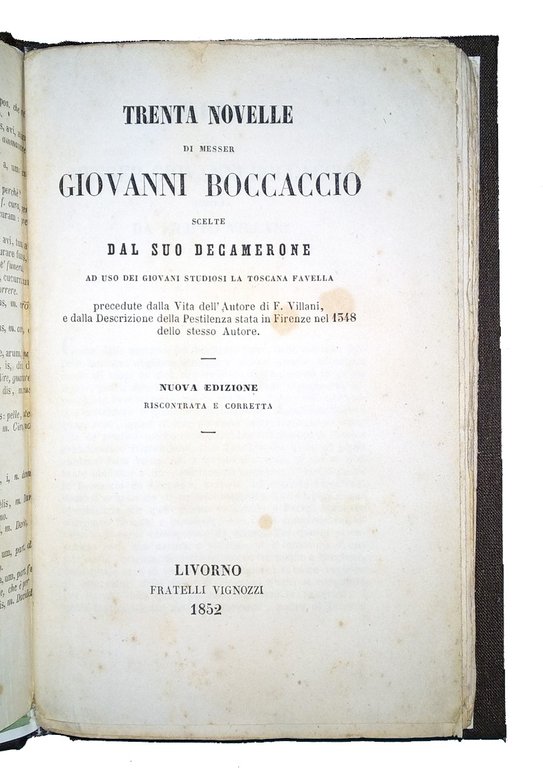 Trenta novelle di messer Giovanni Boccaccio scelte dal suo Decamerone …