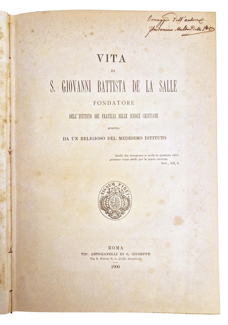 Vita di S. Giovanni Battista De La Salle, fondatore dell'Istituto …