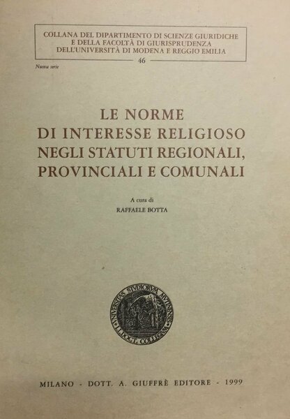 Le norme di interesse religioso negli statuti regionali, provinciali e …