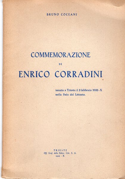 COMMEMORAZIONE DI ENRICO CORRADINI | Immagine Gallery 1