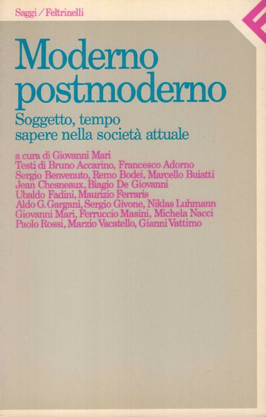 Moderno postmoderno. Soggetto, tempo sapere nella società attuale | Immagine principale