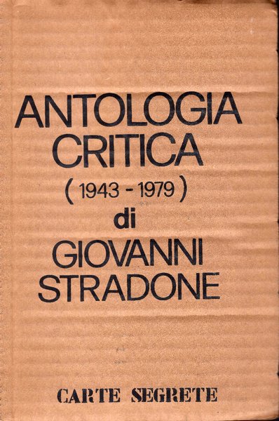 Antologia critica (1943-1979) di Giovanni Stradone | Immagine principale