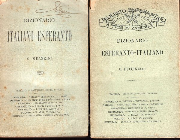 Dizionario esperanto-italiano. Dizionario italiano-esperanto
