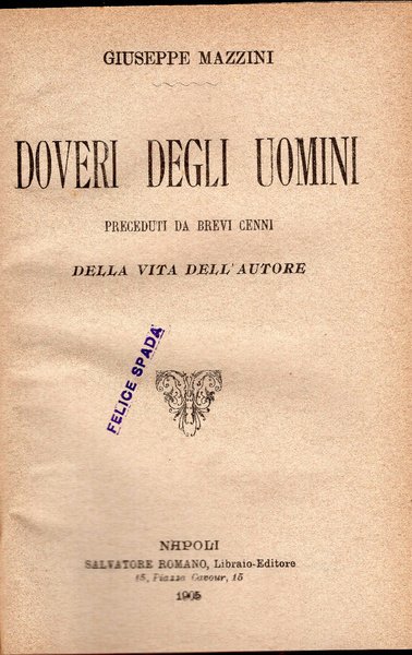 Doveri degli uomini preceduti da brevi cenni della vita dell'autore | Immagine principale