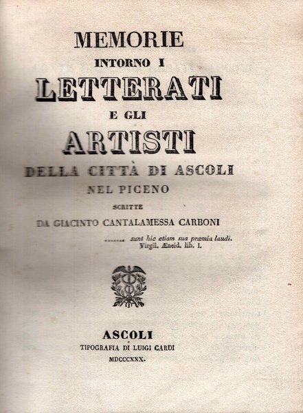 Memorie intorno i letterati e gli artisti della città di …