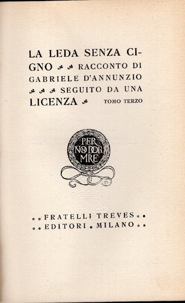 La Leda senza cigno. Racconto seguìto da una licenza. Tomo … | Immagine principale