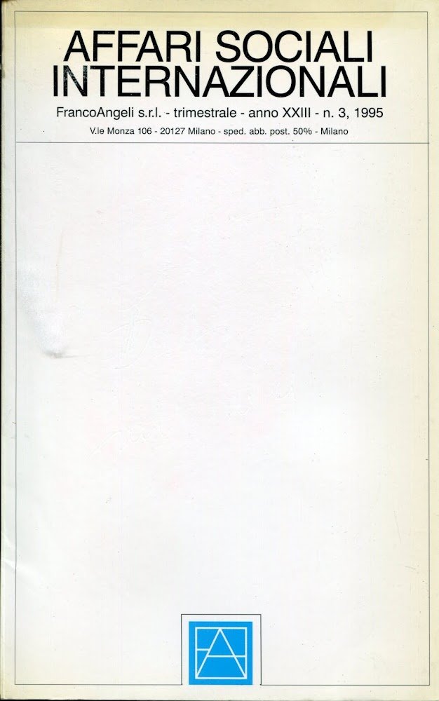 Affari sociali internazional, trimestrale , anno XXIII - n.3, 1995 | Immagine principale