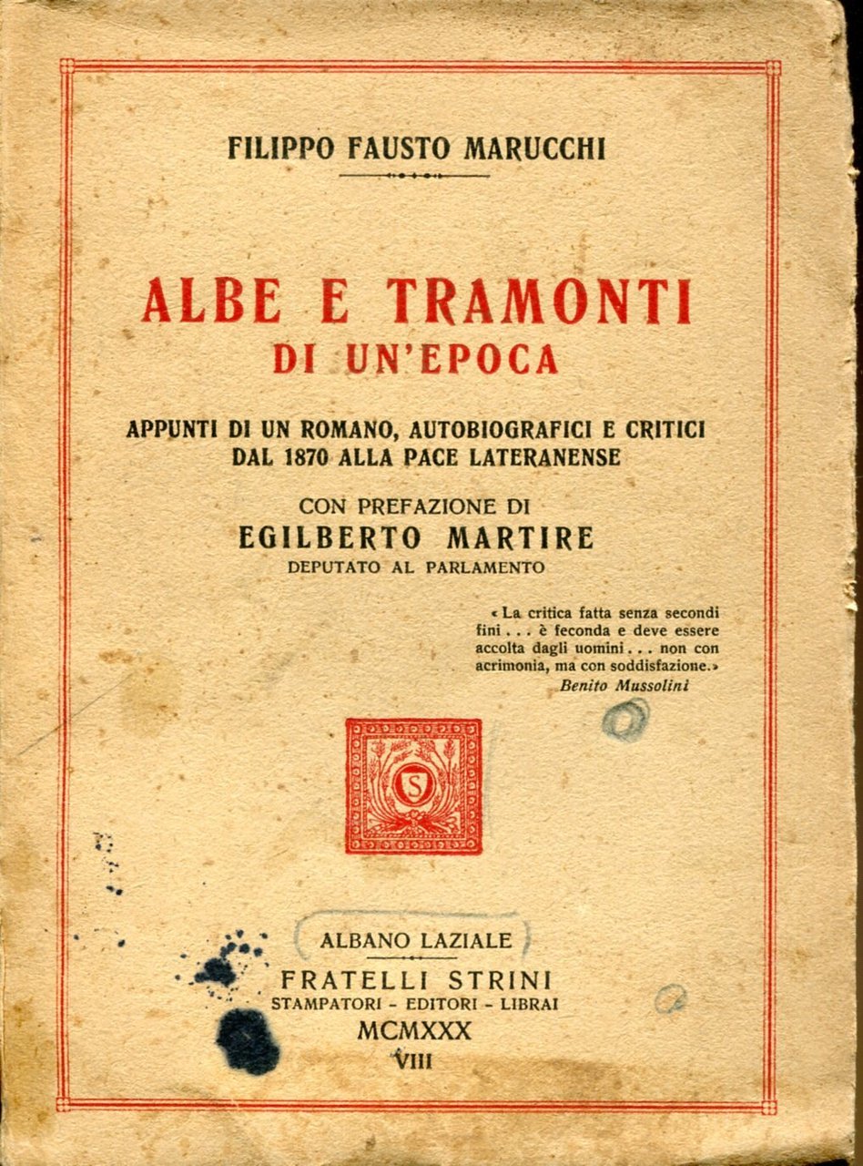 Albe e tramonti di un'epoca. Appunti di un romano, autobiografici …