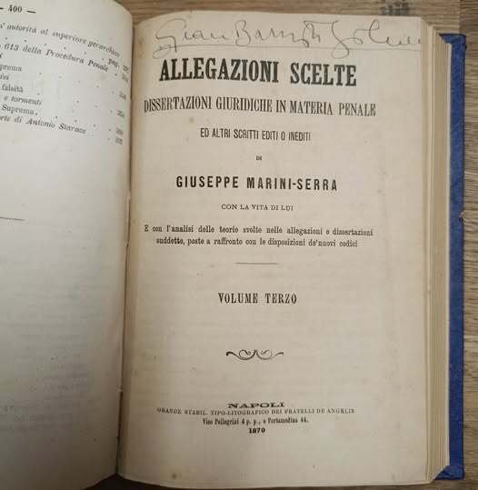 Allegazioni scelte. Dissertazioni giuridiche in materia penale ed altri scritti … | Immagine Gallery 4
