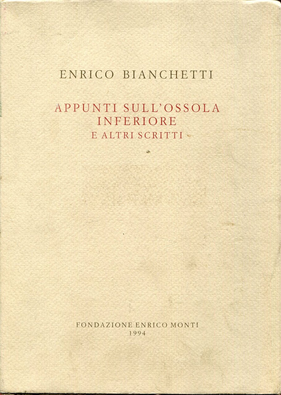 Appunti sull'Ossola inferiore e altri scritti | Immagine principale