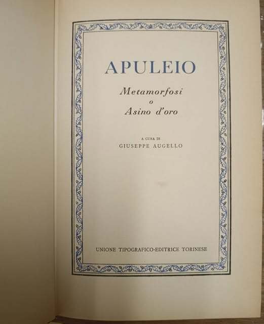Apuleio : Metamorfosi o Asino d'oro