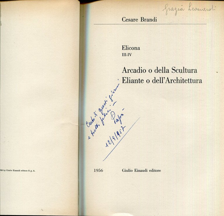 Arcadio, o della scultura Elianteo dell'architettura. Elicona III-IV