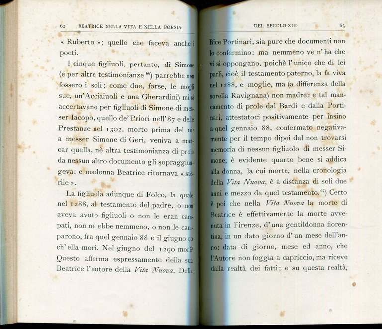 Beatrice nella vita e nella poesia del secolo XIII