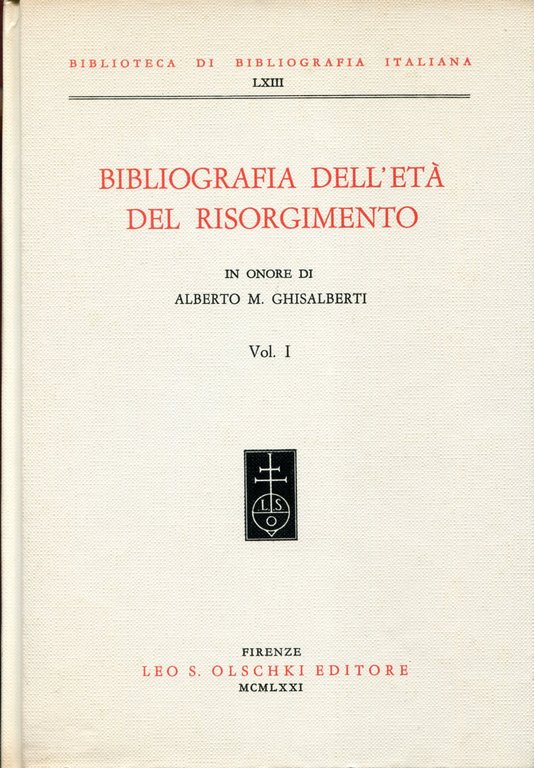 Bibliografia dell'età del Risorgimento. In onore di Alberto M. Ghisalberti. …