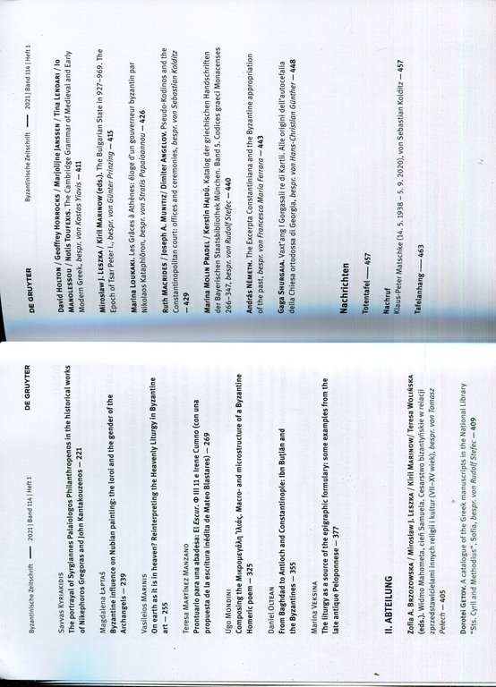 Byzantinische Zeitschrift. Bd.114.2021,H. 1