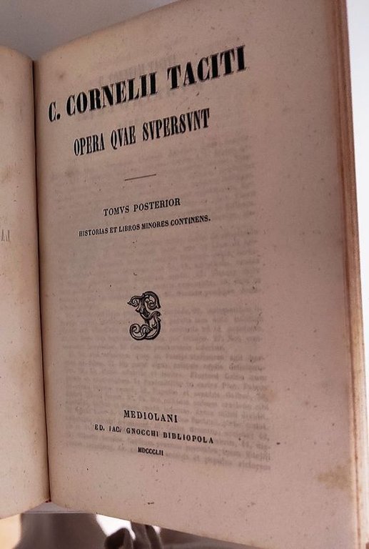 C. Cornelii Taciti Opera quae supersun, 2 volumi in un …