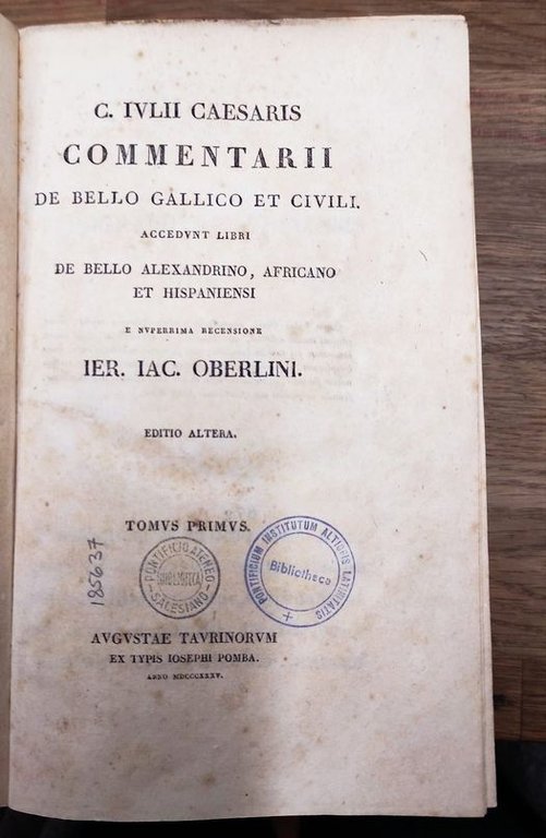 C. Iulii Caesaris Commentarii de bello Gallico et civili. Accedunt … | Immagine Gallery 3