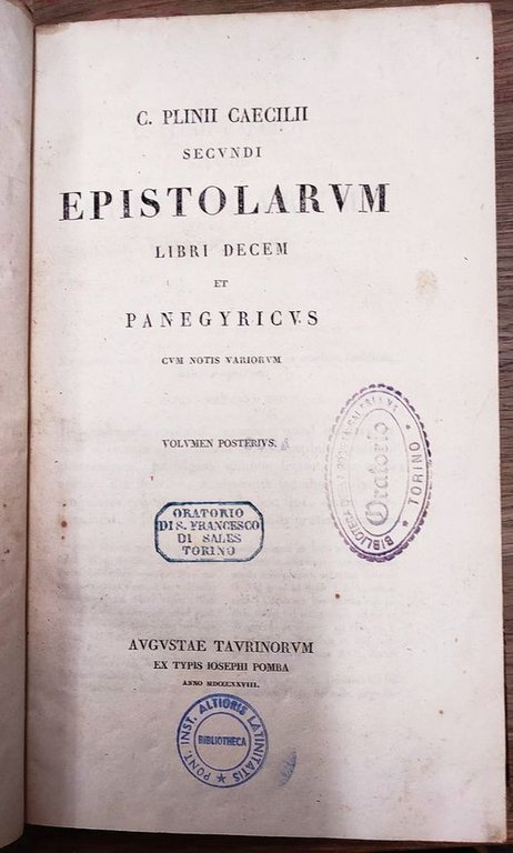 C. Plinii Caecilii Secundi Epistolarium libri decem et panegyricus cum … | Immagine Gallery 3