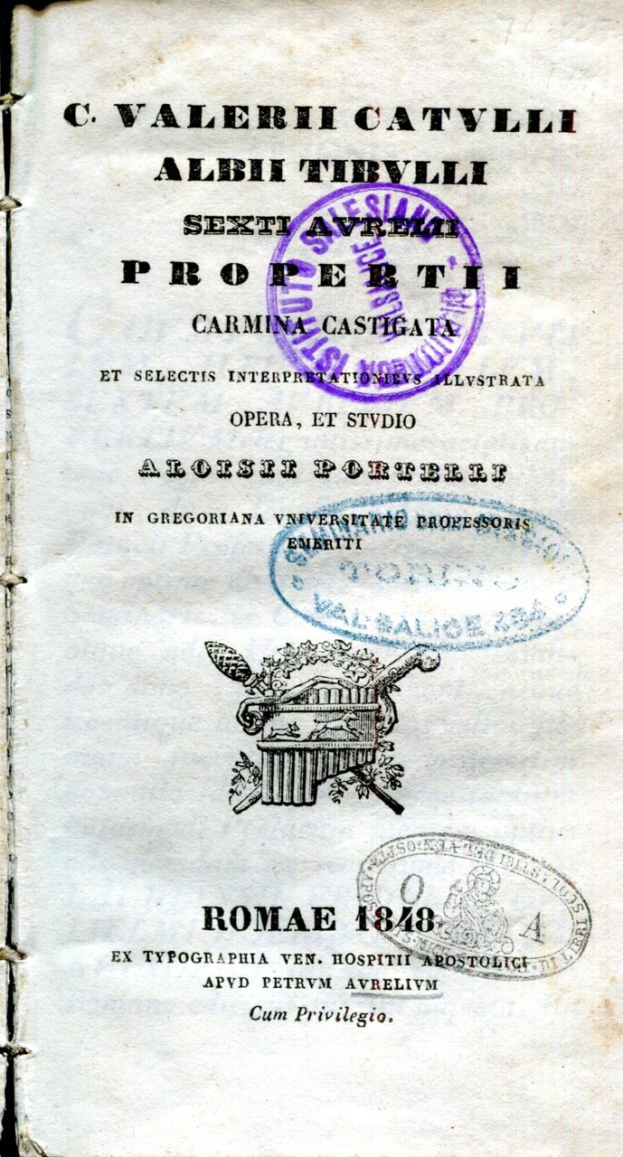 C. Valerii Catulli, Albi Tibulli, Sexti Propertii carmina castigata et … | Immagine principale