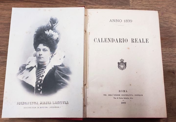 Calendario reale : anno 1899