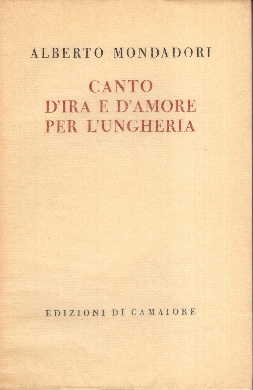 Canto d'ira e d'amore per l'Ungheria | Immagine principale