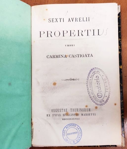 Carmina castigata, Sexti Aurelii Propertii umbri | Immagine Gallery 2