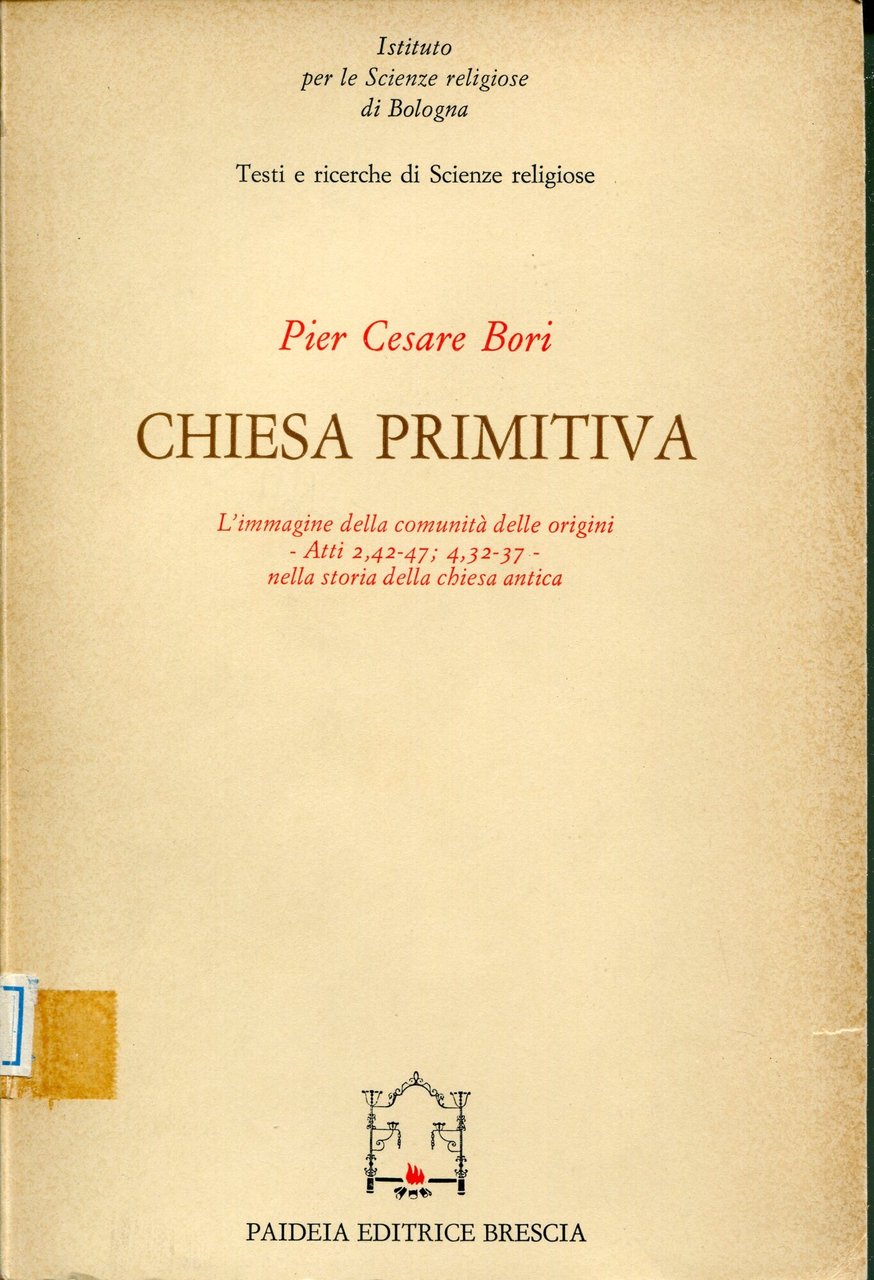 Chiesa primitiva : l'immagine della comunità delle origini : atti … | Immagine principale