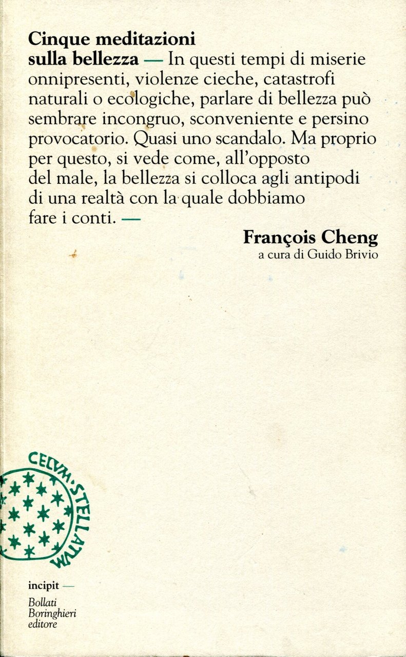 Cinque meditazioni sulla bellezza. A cura di Guido Brivio | Immagine principale