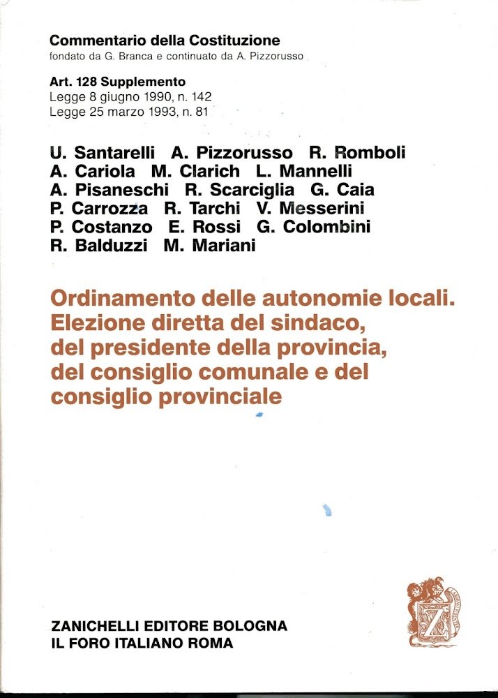 Commentario della Costituzione fondato da Giuseppe Branca e continuato da …