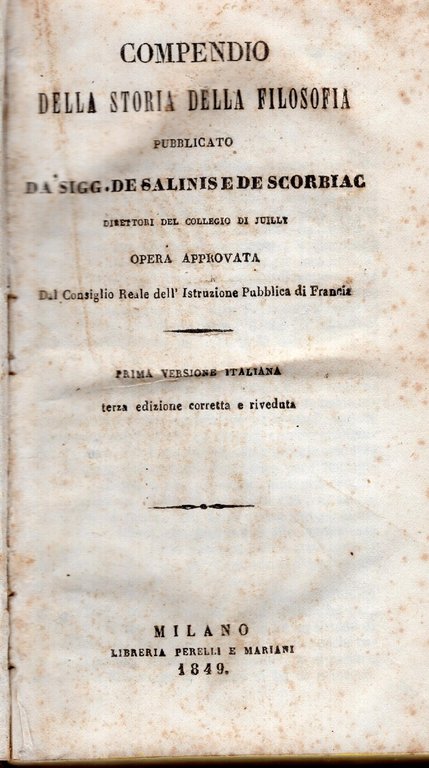 Compendio della storia della filosofia