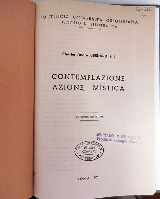 Contemplazione, azione, mistica : ad usum privatum | Immagine Gallery 3