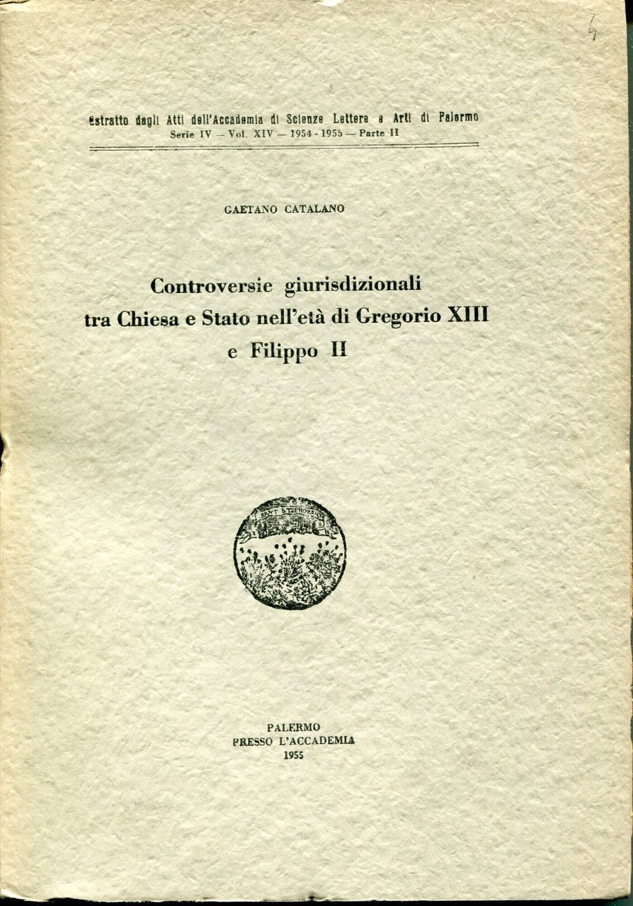 Controversie giurisdizionali tra Chiesa e Stato nell'età di Gregorio XIII …