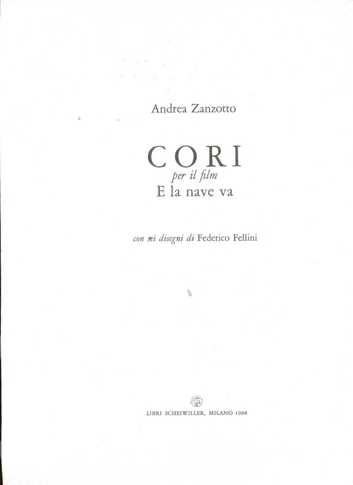 Cori per il film. E la nave va