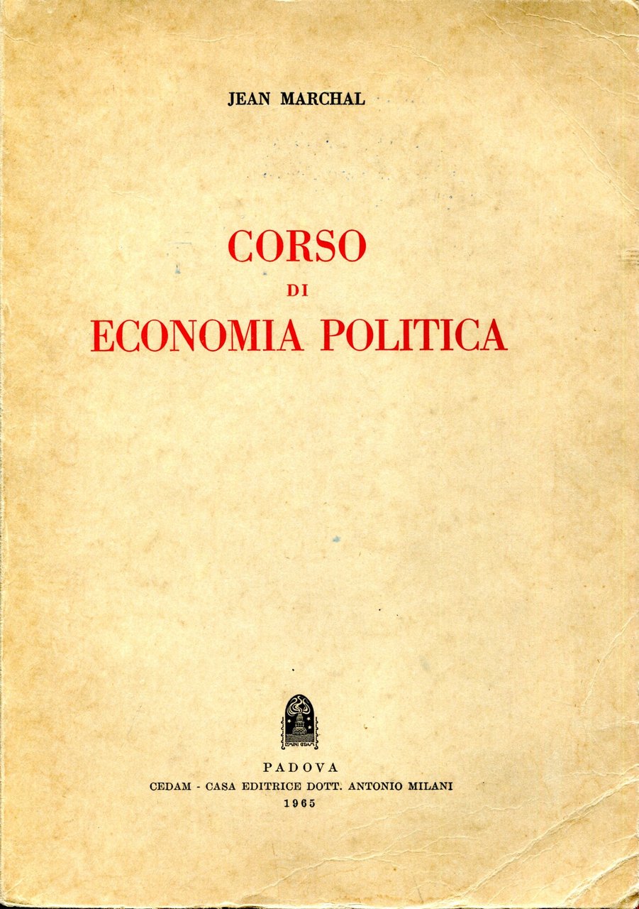 Corso di economia politica.