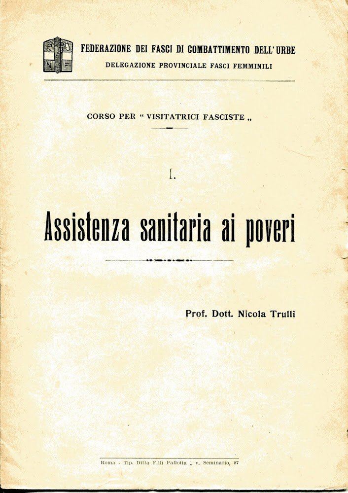 Corso per "visitatrici fasciste"