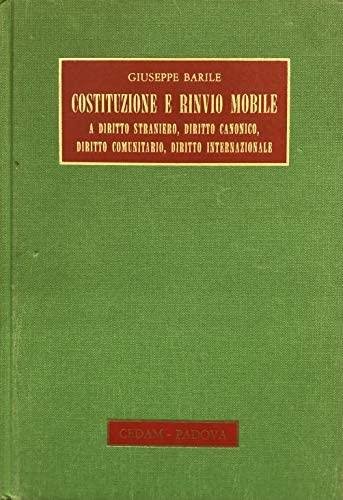 Costituzione e rinvio mobile a diritto straniero, diritto canonico, diritto …