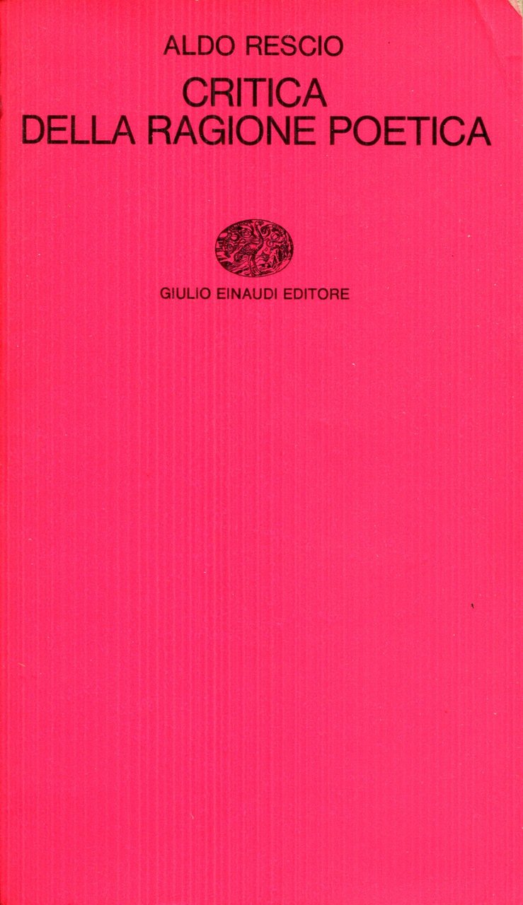 Critica della ragione poetica | Immagine principale