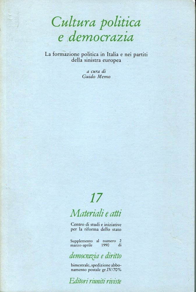 Cultura politica e democrazia : la formazione politica in Italia …