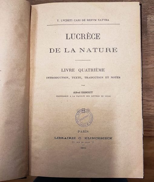 De la nature : livre quatrieme, introduction, texte, traduction et …