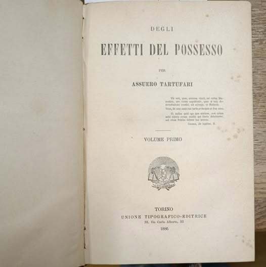 Degli effetti del possesso. 3 volumi in 4 tomi | Immagine Gallery 2