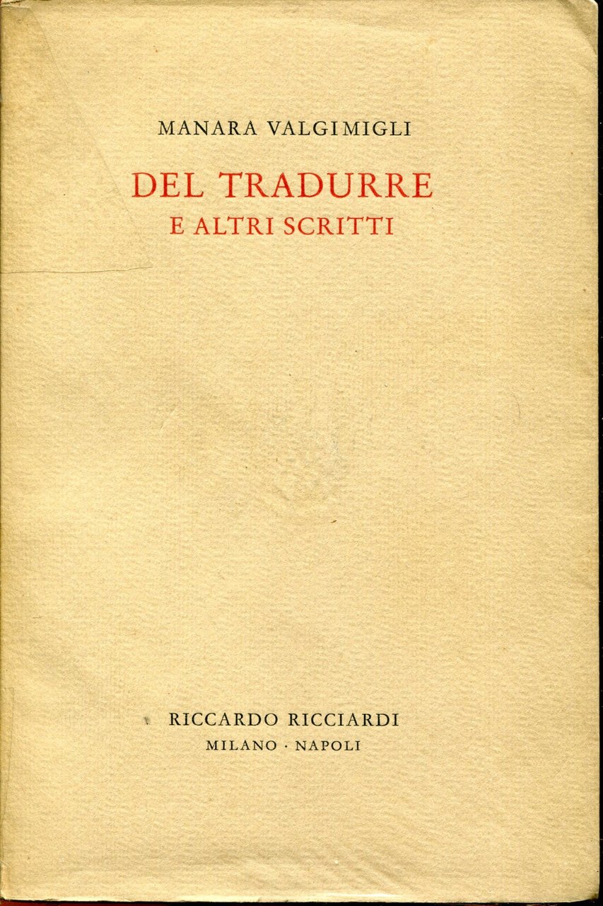 Del tradurre e altri scritti | Immagine principale