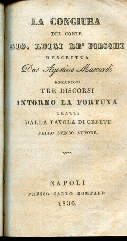 Della congiura de' baroni del Regno di Napoli contra il …