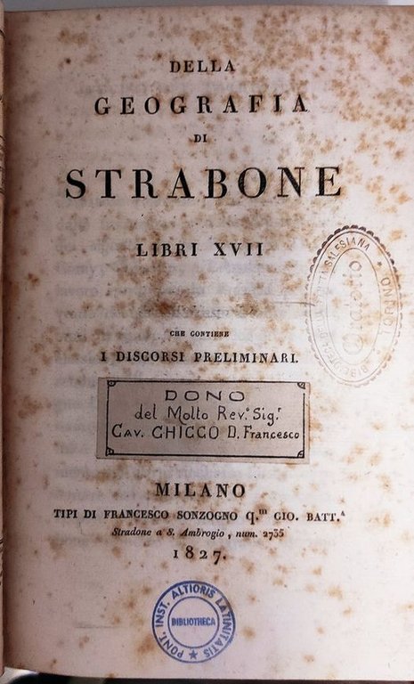 Della geografia di Strabone libri 17. 1: Volume primo che …