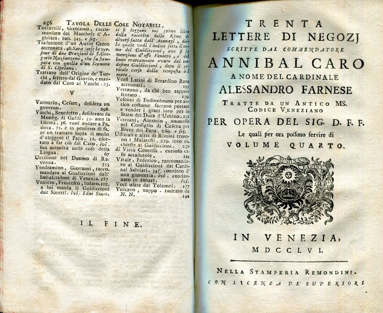 Delle lettere familiari del commendatore Annibal Caro. Volume terzo ... …