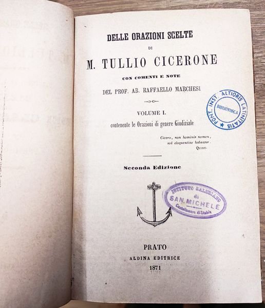 Delle orazioni scelte di M. Tullio Cicerone ,con comenti e …