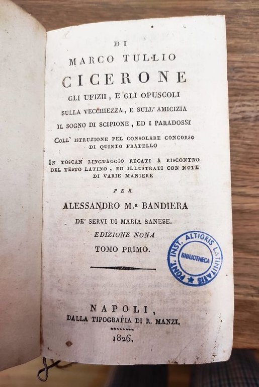 Di Marco Tullio Cicerone gli ufizii, e gli opuscoli sulla …