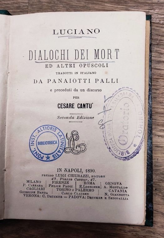 Dialochi dei morti ed altri opuscoli